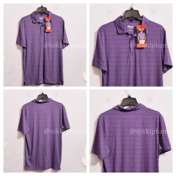 kirland Other - Kirkland Signature PURPLE STRIPE Men’s Performance Polo
